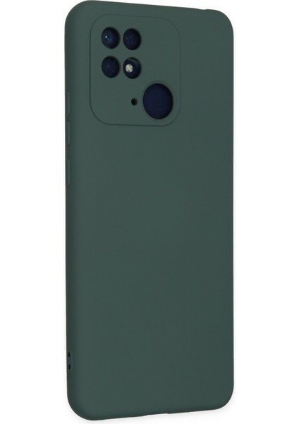 Xiaomi Poco C40 Kılıf Silikon Kılıf Yumuşak Kılıf Içi Kadife Lansman - Koyu Yeşil modelleri