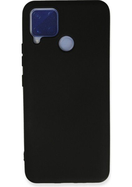 Realme C15 Kılıf Silikon Kılıf Yumuşak Kılıf Içi Kadife Lansman - Siyah