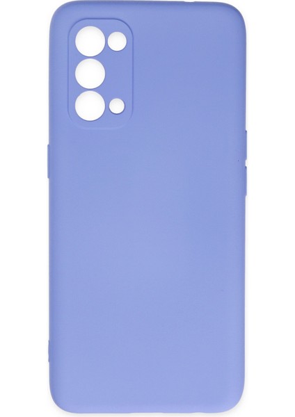 Oppo Reno 5 Kılıf Silikon Kılıf Yumuşak Kılıf Içi Kadife Lansman - Lila