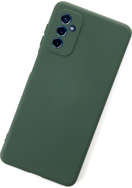 Samsung Galaxy M52 5g Kılıf Silikon Kılıf Yumuşak Kılıf Içi Kadife Lansman - Koyu Yeşil modelleri