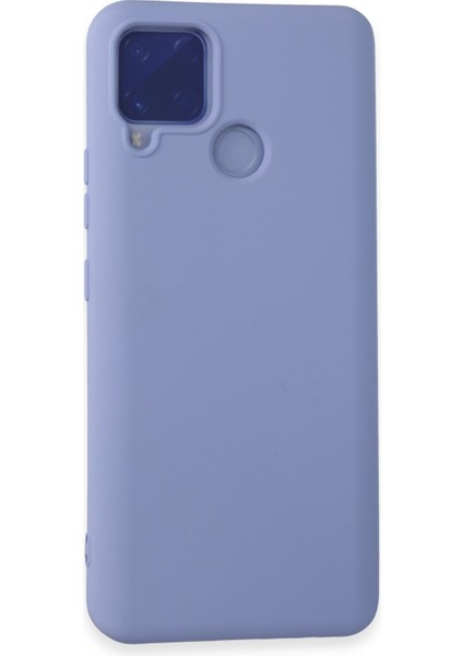 Realme C15 Kılıf Silikon Kılıf Yumuşak Kılıf Içi Kadife Lansman - Lila