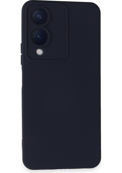 Vivo Y17S Kılıf Silikon Kılıf Yumuşak Kılıf Içi Kadife Lansman - Lacivert