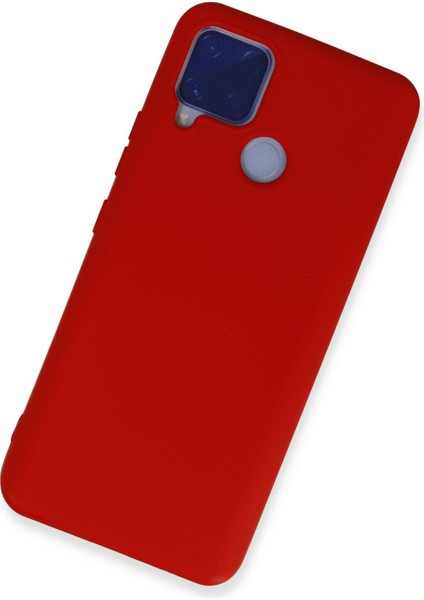Realme C15 Kılıf Silikon Kılıf Yumuşak Kılıf Içi Kadife Lansman - Kırmızı fiyatları