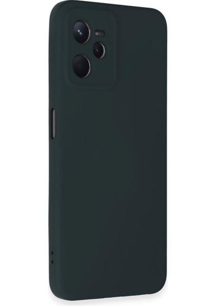 Realme C35 Kılıf Silikon Kılıf Yumuşak Kılıf Içi Kadife Lansman - Koyu Yeşil fiyatları