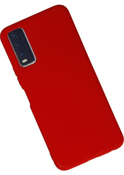 Vivo Y20 Kılıf Silikon Kılıf Yumuşak Kılıf Içi Kadife Lansman - Kırmızı fiyatları
