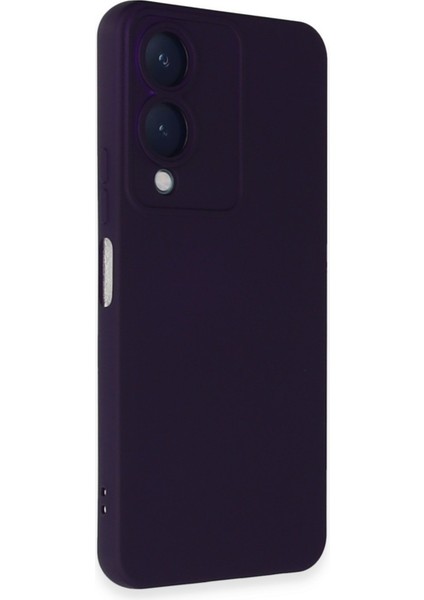 Vivo Y17S Kılıf Silikon Kılıf Yumuşak Kılıf Içi Kadife Lansman - Mor fiyatları