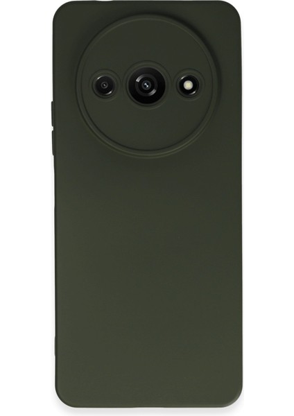 Xiaomi Poco C61 Kılıf Silikon Kılıf Yumuşak Kılıf Içi Kadife Lansman - Koyu Yeşil