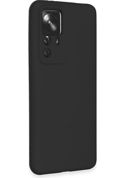 Xiaomi Mi 12T Pro Kılıf Silikon Kılıf Yumuşak Kılıf Içi Kadife Lansman - Siyah