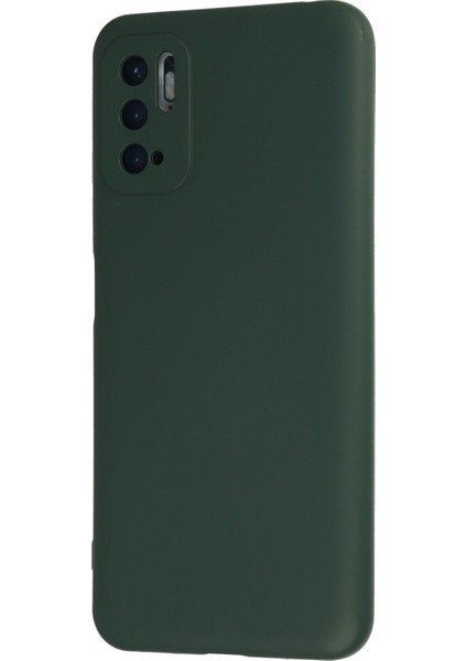 Xiaomi Redmi Note 10 5g Kılıf Silikon Kılıf Yumuşak Kılıf Içi Kadife Lansman - Koyu Yeşil modelleri