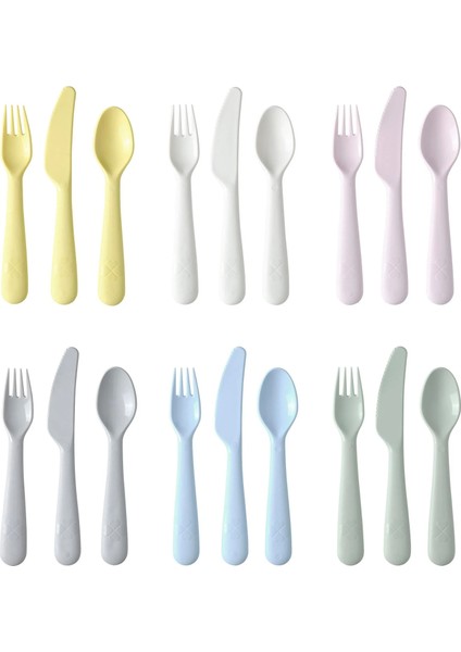 36 Parça Bebek & Çocuk Çatal, Kaşık, Bıçak, Bardak, Kase ve Tabak Seti Ikea Beslenme Takımı