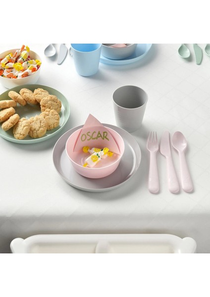 36 Parça Bebek & Çocuk Çatal, Kaşık, Bıçak, Bardak, Kase ve Tabak Seti Ikea Beslenme Takımı