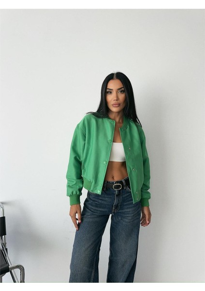Bomber Mont Cyrus Kumaş - Yeşil