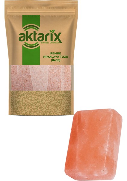 100 gr Öğütülmüş İnce Himalaya Tuzu Yemeklik + Büyük Boy Himalaya Tuz Sabunu