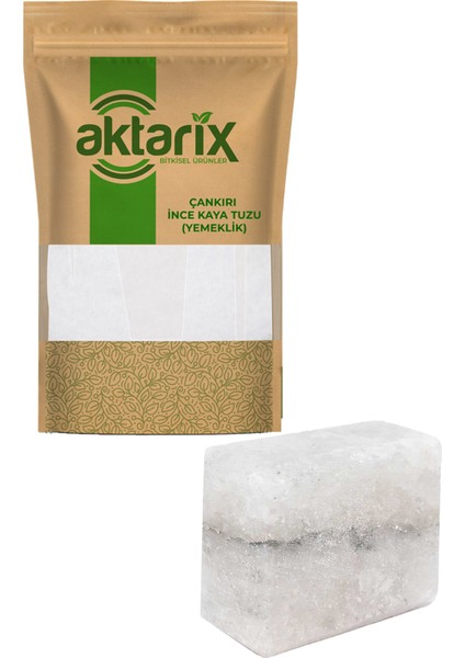 100 gr Öğütülmüş Çankırı Kaya Tuzu Yemeklik + Büyük Boy Çankırı Tuz Sabunu
