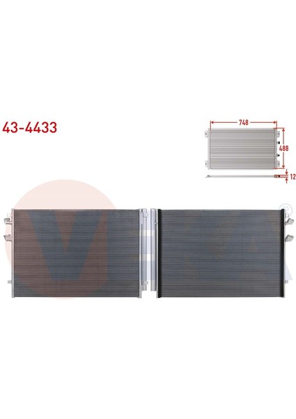 VEKA-43-4433 - Klıma Radyatoru Volkswagen Crafter 50 (Sy_sz) 2.0 Tdı 2018- / Man Tge 2.0 Tdı 2018-
