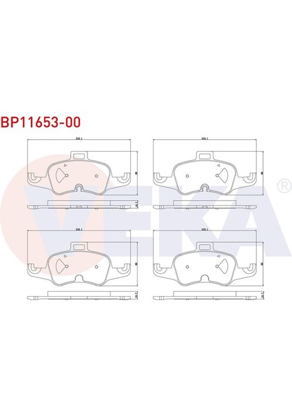 VEKA-BP11653-00 - Fren Balata On Audı Tt (Fv3) 2.0 Tfsı 2013-