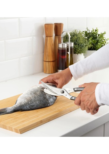 Balık Makası Uzunluk: 24.5 cm Ikea Tavuk Kesme Doğrama Makası Paslanmaz Çelik Makas