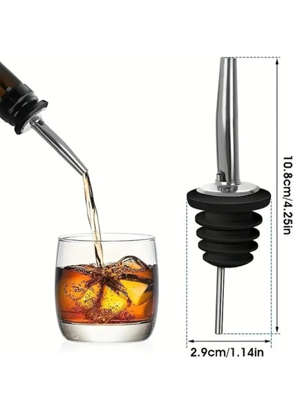 Paslanmaz Şişe Ucu, Bartender Şişe Tıpa, Kapaklı Korumalı Dökecek - Yağdanlık, Likör Ucu Dökücü - Adet Seçenekleri fiyatları