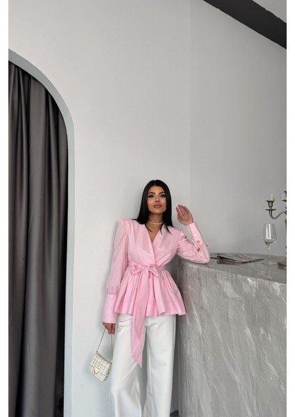 Poplin Pembe Gömlek