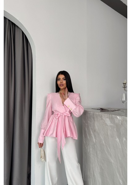 Poplin Pembe Gömlek
