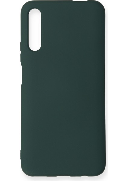 Huawei P Smart Pro / Y9S Kılıf Silikon Kılıf Yumuşak Kılıf Içi Kadife Lansman - Koyu Yeşil