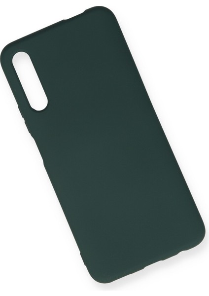 Huawei P Smart Pro / Y9S Kılıf Silikon Kılıf Yumuşak Kılıf Içi Kadife Lansman - Koyu Yeşil modelleri