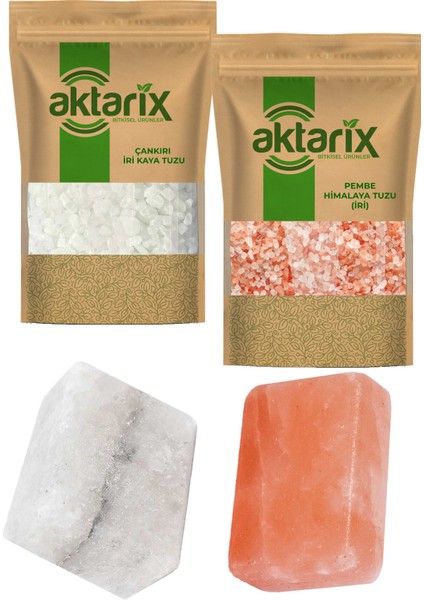 100 gr İri Çankırı Kaya Tuzu + 100 gr İri Himalaya Tuzu + Kaya Tuzu Sabunu + Himalaya Sabunu