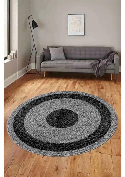 Dijital Baskılı Dekoratif Yıkanabilir Yuvarlak Kaymaz Taban Halı