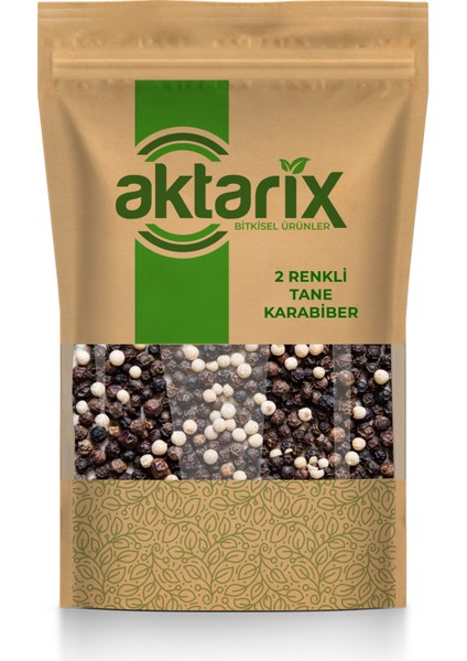 500 gr 2 Renkli Karışık Tane Karabiber ( Beyaz - Siyah )
