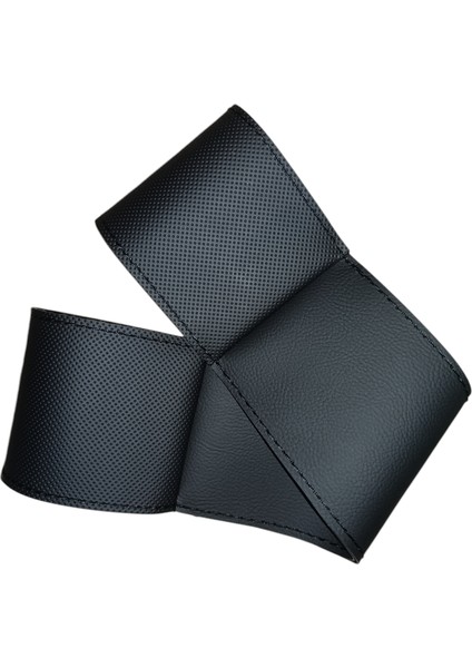 Dikişli Direksiyon Kılıfı Siyah Deri Noktalı Deri Siyah Dikişli Volkswagen Polo Için modelleri