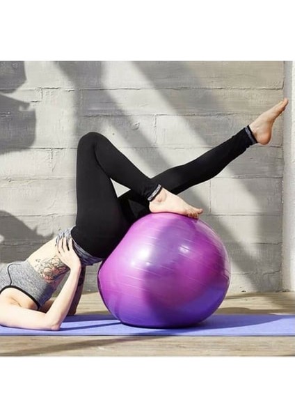 65 cm Pilates Topu Yoga Plates Egzersiz Topu Ball + Şişirme Pompası Hediyeli fırsatları