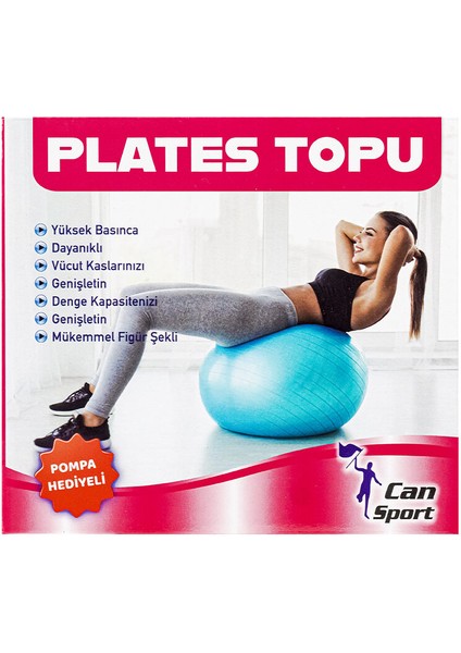 65 cm Pilates Topu Yoga Plates Egzersiz Topu Ball + Şişirme Pompası Hediyeli indirimleri