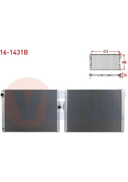 VEKA-16-1431B - Su Radyatoru Brazıng Bmw 5 (F10) 523I A-T/m-T / 528 I M-T / 530 I A-T/m-T 2010- / 7 (F01) 730 I A-T/