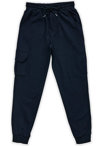 Beli Lastikli Erkek Çocuk Jogger Kargo Cepli Unisex Eşofman Altı