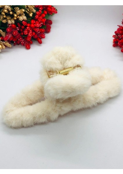 Tüylü Peluş Kıskaçlı Mandal Toka Saç Tokası Saç Aksesuarı (1 Adet) modelleri