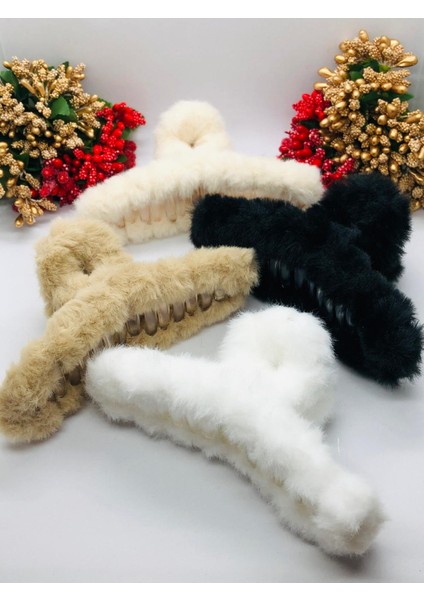 Tüylü Peluş Kıskaçlı Mandal Toka Saç Tokası Saç Aksesuarı (1 Adet) indirimleri