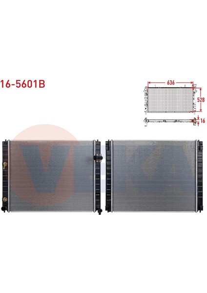 VEKA-16-5601B - Su Radyatoru Brazıng Infınıtı Ex 3.7 D A-T 2010- / Fx 3.5 A-T 2008- / Fx 3.7 A-T 2008-