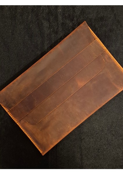 Macbook Çantası Turuncu Hakiki Deri Macbook 13" 14" 15" 16" Seçenekli Kılıf modelleri