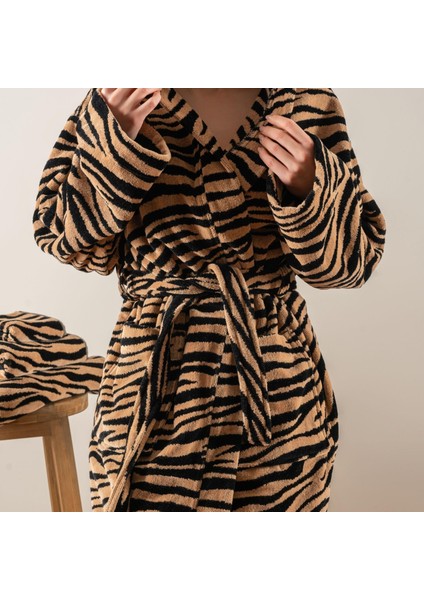 | Tiger | %100 Pamuk Kadife Kadın / Erkek (Unisex) Bornoz