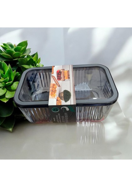 Akrilik Vakumlu Sakalam Kabı, Maxi Dikdörtgen Vakumlu Contalı Saklama Kabı,