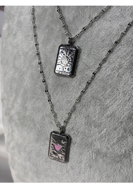 Tarot Set Çelik Kolye Silver fiyatları