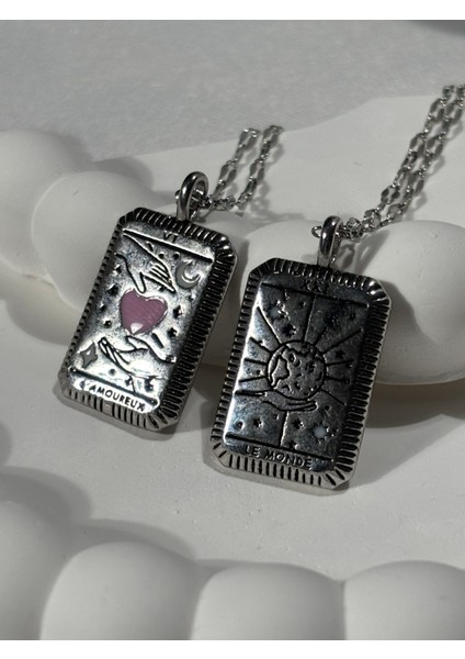 Tarot Set Çelik Kolye Silver fırsatları