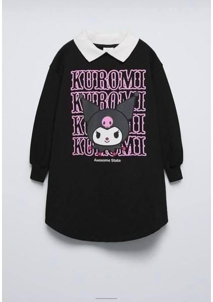 Kuromi Sanrio Bebek Yaka Elbise