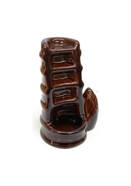 Seramik Geri Akış Buhurdanlık ve Tütsülük Bambu Modeli