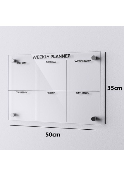 Duvar Tipi Haftalık Planlayıcı (35CM x 50CM) fiyatları