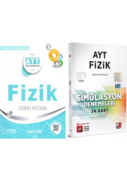 Palme Ayt Fizik Soru Bankası ve 3D Deneme Seti 2 Kitap