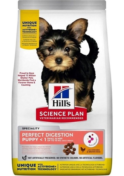 Perfect Digestion Puppy 3kg Tavuklu Esmer Pirinçli Küçük Irk Yavru Köpek Maması