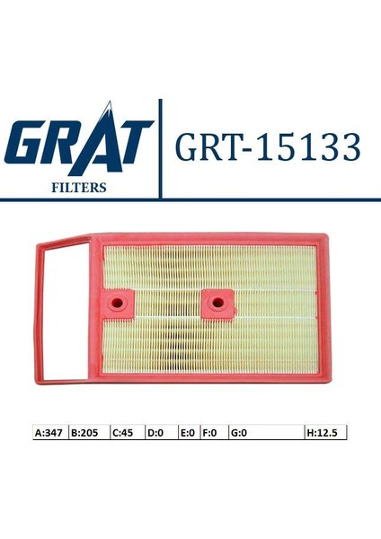 GRAT-15133 - Hava Fıltresı (Vw Polo 15-18 Audı A1 15-18 Seat Ibıza 16-17 Skoda Fabıa 15-)