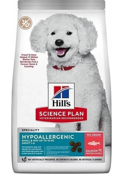 Hypoallergenic Small Mini Adult 1,5kg Tahılsız Somonlu Küçük Irk Yetişkin Köpek Maması