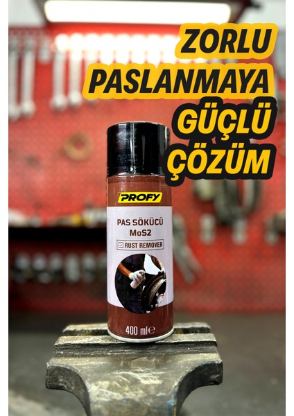 400 ml Pas Sökücü Sprey - Mos2 Formülü, Güçlü Pas Çözücü, Koruyucu Etki, Metal Yüzeyler